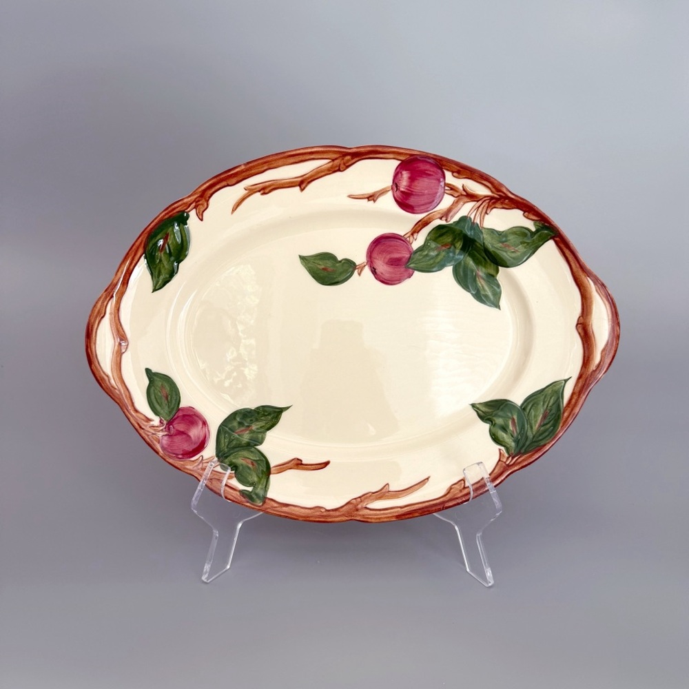 Vintage Franciscan Apple Oval Serving Platter 14” Earthenware Made In California